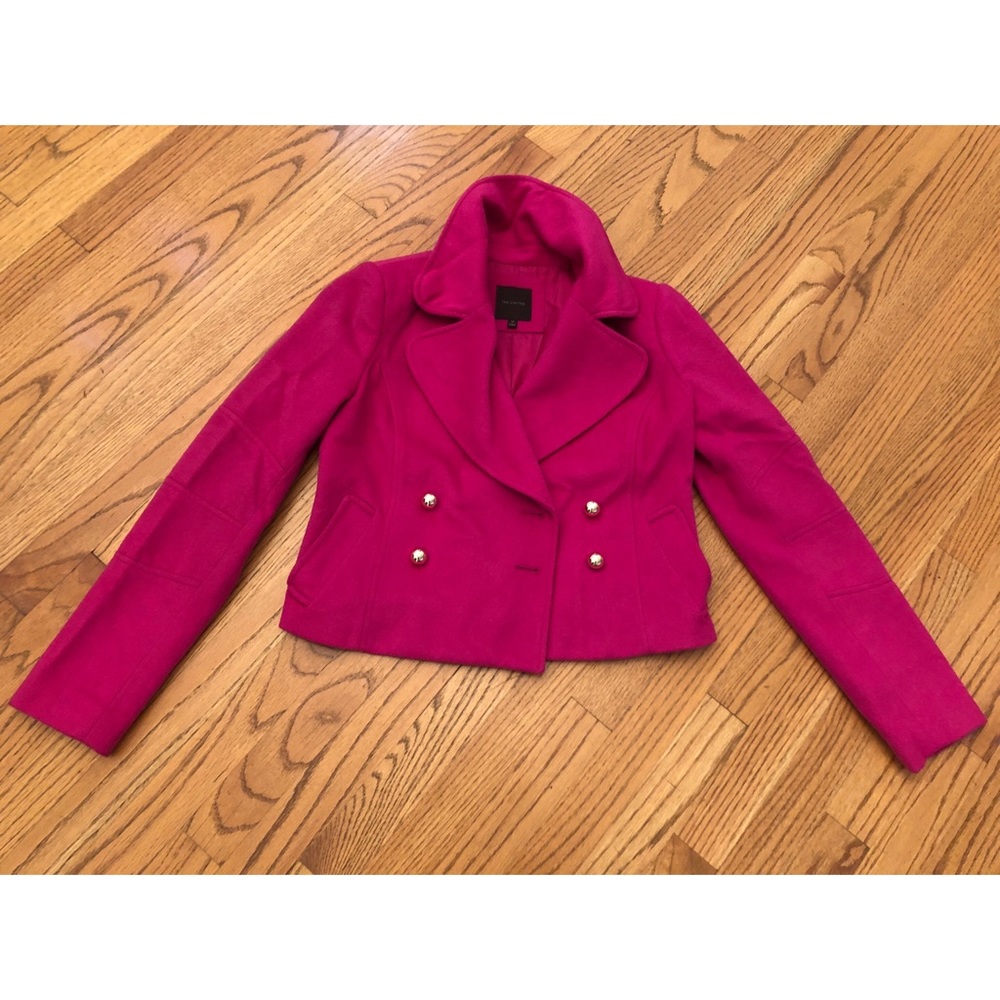 THE LIMITED | Hot Pink Cropped Pea Coat Size: XS